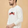 The Renechoes Graphic Sweatshirt for Men | White Anime Streetwear Back Print Sweatshirt | Fleece Cotton Winter Wear | Giftspeaks