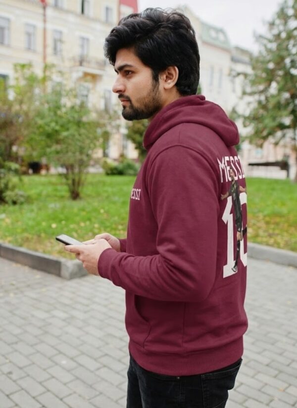 WMIHM_Messi_1768043768347_asnu02x48yl858v.jpg Lionel Messi Graphic Hoodie for Men | Messi 10 Back Print Oversized Hoodie | Maroon Streetwear Football Fan Hoodie | Premium Fleece Hoodie by giftspeaks