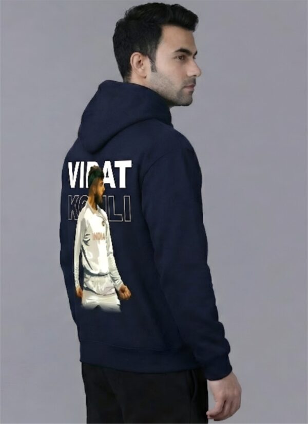 Men 18 Legend Cricket Printed Hoodie Navy Blue | Iconic Cricket Back Print Hoodie for Men | Winter Streetwear Hoodie | Fleece Fabric 300 GSM | Casual Wear Hoodie