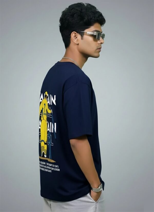 WMION_M_S_DHONI_1768043708616_g5e8em53ddc2xby.jpg Captain Cool Graphic T-Shirt for Men | M.S. Dhoni Inspired Back Print Oversized T-Shirt | Navy Blue Cricket Fan T-Shirt for Boys & Men | Premium Cotton by giftspeaks