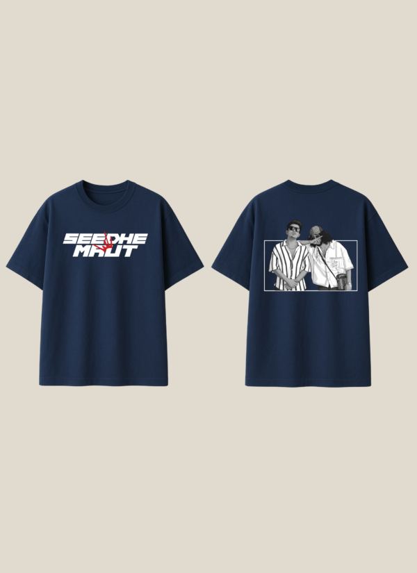 WMION_Sheede_Maut_Set_1773990279047_sx0locs1bhhebxs.png Navy Oversized Graphic T-Shirt with Back Print & Matching Adjustable Cap Combo Set Streetwear Casual Outfit