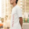 White Oversized Hip-Hop Aesthetic T-Shirt for Men | Rap Culture Back Print Loopknit Cotton Tee 240 GSM