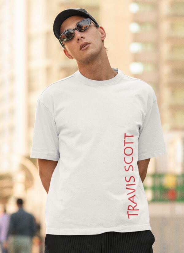 White Oversized Hip-Hop Aesthetic T-Shirt for Men | Rap Culture Back Print Loopknit Cotton Tee 240 GSM