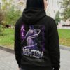 Iaijutsu Samurai Graphic Hoodie for Women | Black Regular Fit Hoodie | Anime Japanese Warrior Back Print | Fleece 300 GSM | Giftspeaks