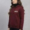 Japanese Text Graphic Hoodie for Women | Premium Oversized Streetwear Hoodie | Maroon Back Print Winter Hoodie for Girls | Fleece 300 GSM by giftspeaks