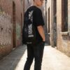 Wakanda Forever Black Panther Oversized T-Shirt & Premium Cap Combo | Marvel Inspired Graphic Streetwear Set for Men & Women | Loopknit 240 GSM Cotton Tee + Adjustable Cap