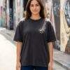 WWFOB_Chill_Vape_1770961519278_zljrogll8azbdh3.jpg Women Oversized Graphic T-Shirt | Chill Ride Cartoon Back Print | Loopknit 240 GSM Cotton | Relaxed Streetwear Drop Shoulder Tee
