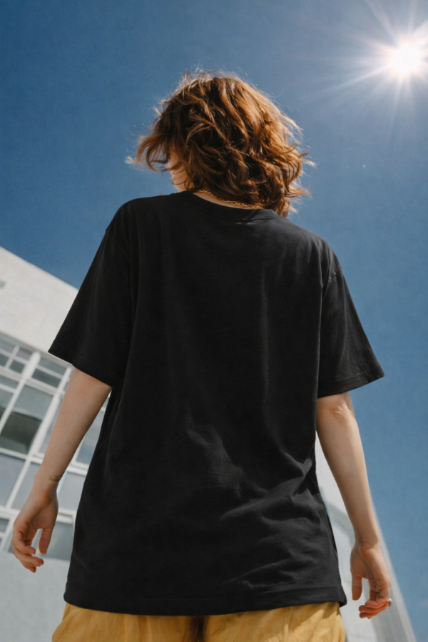 WWFOB_Dark_1772785374147_z6cjcwoiweg7rlo.png Women's Black Oversized Graphic T-Shirt with DARK Typography & Eye Print | Trendy Streetwear Casual Tee | Soft Cotton Relaxed Fit Fashion Top