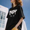 WWFOB_Dark_1772786550558_ex1shesxwwl3sq4.png Women's Black Oversized Graphic T-Shirt with DARK Typography & Eye Print | Trendy Streetwear Casual Tee | Soft Cotton Relaxed Fit Fashion Top