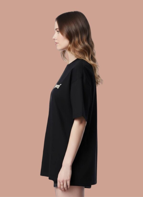Women Oversized Graphic T-Shirt | Angel Elegance Back Print | Loopknit 240 GSM Heavyweight Streetwear Tee
