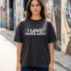 WWFOB_I_Love_Friday_Night_1770964471122_a1a18onq6vez7jk.jpg Women Oversized Graphic T-Shirt | I Love Friday Night Print | Cute Cartoon Back Design | Loopknit 240 GSM Cotton | Relaxed Fit Casual Tee
