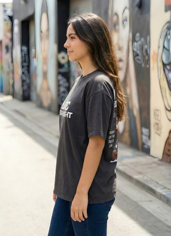 WWFOB_I_Love_Friday_Night_1770966169843_nlhi1vk695zbqf3.jpg Women Oversized Graphic T-Shirt | I Love Friday Night Print | Cute Cartoon Back Design | Loopknit 240 GSM Cotton | Relaxed Fit Casual Tee