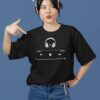 WWFOB_Music_1768043695539_agckmnr7k4bos0j.jpg Minimal Music Player Graphic Black Oversized T-Shirt for Women | Premium Loopknit 240 GSM Streetwear Tee | Round Neck Oversized T-Shirt GiftSpeaks