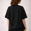 Women's Black Oversized Graphic T-Shirt | Music On Panda Print | Cute Aesthetic Casual Streetwear Tee