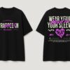 WWFOB_Wear_your_sleeve_1772787135122_14lcc3nct187nqm.jpg Women's Black Oversized Graphic T-Shirt Wear Your Heart on Your Sleeve Back Print | Premium Loopknit 240 GSM Cotton | Bold Pink & White Typography Design | Casual Streetwear Round Neck Tee for Daily Wear