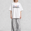 Womens White Oversized T-Shirt with Butterfly Print | Cute Aesthetic Graphic Tee for Everyday Wear