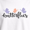 Womens White Oversized T-Shirt with Butterfly Print | Cute Aesthetic Graphic Tee for Everyday Wear