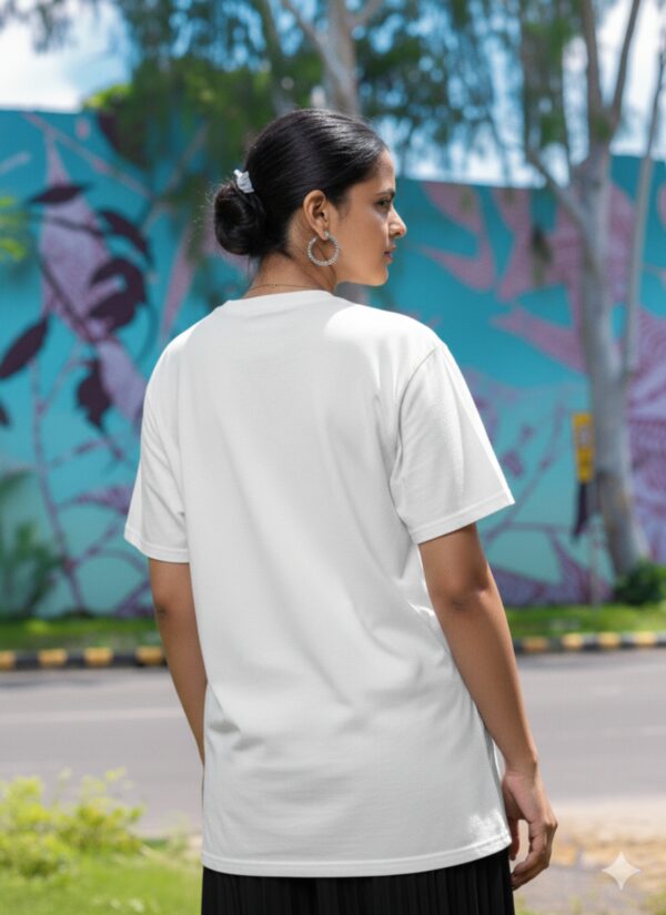 Football Flame Graphic Oversize T-Shirt for Women | Premium Oversized Streetwear Casual Wear Tee | Sports Inspired Graphic T-Shirt by giftspeaks | White