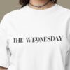 WWFOW_The_Wednesday_2_0_1768043789477_wfleptragzl1acb.jpg White Oversized Gothic Aesthetic T-Shirt for Women | Dark Mood Back Artwork Loopknit Cotton Tee 240 GSM