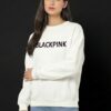 Blackpink Inspired Printed Sweatshirt for Women | Premium Fleece Cotton 300 GSM | White Sweatshirt | K-Pop Streetwear Winter Wear with Stylish Back Print for Women | by Giftspeaks