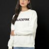 Blackpink Inspired Printed Sweatshirt for Women | Premium Fleece Cotton 300 GSM | White Sweatshirt | K-Pop Streetwear Winter Wear with Stylish Back Print for Women | by Giftspeaks