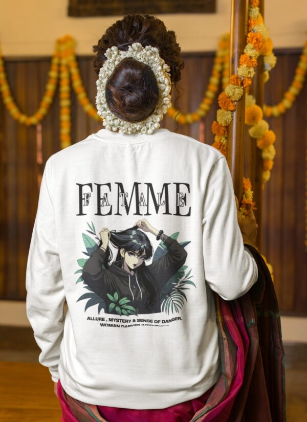 FEMME Graphic Sweatshirt for Women | Premium 300 GSM Fleece | Traditional Fusion Style | by giftspeaks