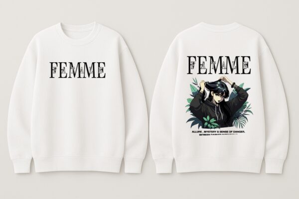 FEMME Graphic Sweatshirt for Women | Premium 300 GSM Fleece | Traditional Fusion Style | by giftspeaks