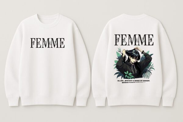FEMME Graphic Sweatshirt for Women | Premium 300 GSM Fleece | Traditional Fusion Style | by giftspeaks