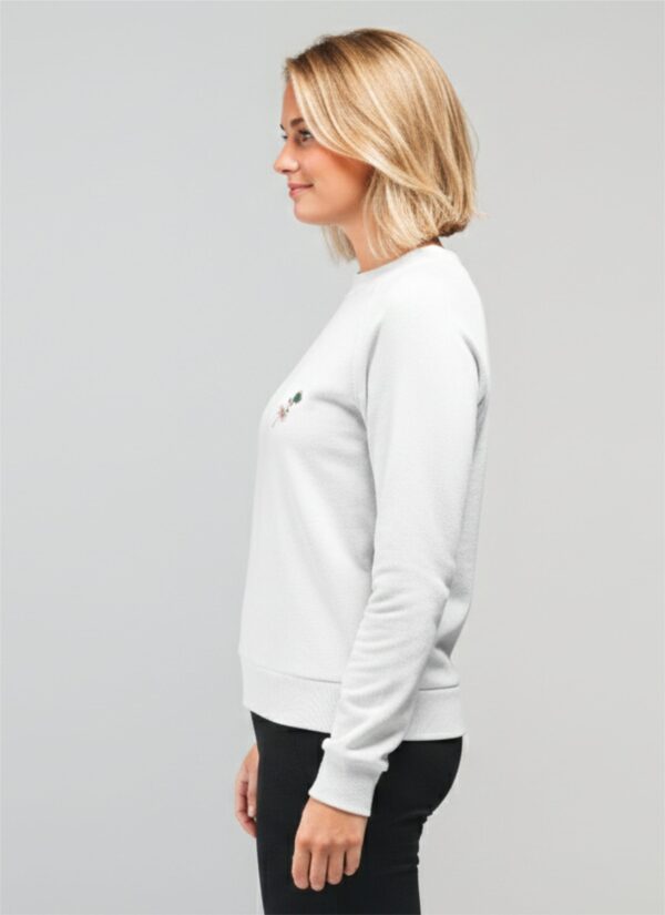 Poison Rose Graphic Sweatshirt for Women | Premium Streetwear Back Print Sweatshirt | Casual Winter Wear Oversized Sweatshirt by giftspeaks | White