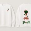 WWFSW_Green_Rose_1768043780894_u2xmd9z28zsqtj3.jpg Poison Rose Graphic Sweatshirt for Women | Premium Streetwear Back Print Sweatshirt | Casual Winter Wear Oversized Sweatshirt by giftspeaks | White