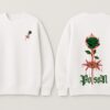 Poison Rose Graphic Sweatshirt for Women | Premium Streetwear Back Print Sweatshirt | Casual Winter Wear Oversized Sweatshirt by giftspeaks | White