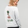 Poison Rose Graphic Sweatshirt for Women | Premium Streetwear Back Print Sweatshirt | Casual Winter Wear Oversized Sweatshirt by giftspeaks | White