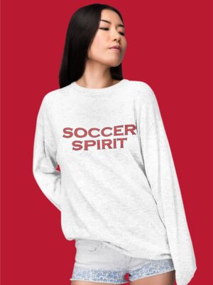 WWFSW_Soccer_Spirit_1768043661422_cov7np7zrnmetjl.jpg Soccer Spirit Anime Sweatshirt for Women | White Fleece Cotton 300 GSM Streetwear Crewneck