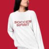 Soccer Spirit Anime Sweatshirt for Women | White Fleece Cotton 300 GSM Streetwear Crewneck