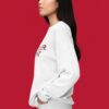 Soccer Spirit Anime Sweatshirt for Women | White Fleece Cotton 300 GSM Streetwear Crewneck