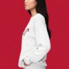 Soccer Spirit Anime Sweatshirt for Women | White Fleece Cotton 300 GSM Streetwear Crewneck