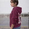 Lionel Messi Graphic Hoodie for Women | Messi 10 Back Print Oversized Hoodie | Maroon Streetwear Football Fan Hoodie | Premium Fleece by giftspeaks