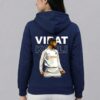 Women 18 Legend Cricket Printed Hoodie Navy Blue | Stylish Back Print Hoodie for Women | Winter Wear Fleece Hoodie | Casual & Streetwear Hoodie for Girls