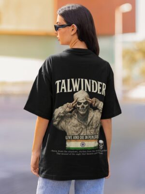 WWIOB_Talwinder_1768043698804_a3qszzyirw3k23f.jpg Talwinder Skull Graphic Oversized Black T-Shirt for Women | Back Print Streetwear Cotton Tee | Punjabi Hip Hop Style | Giftspeaks