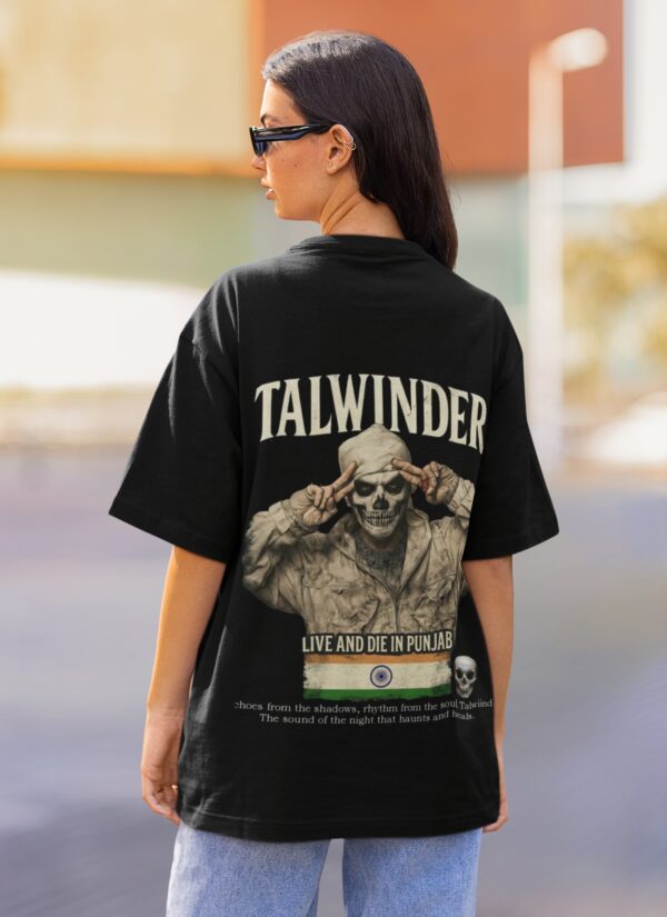 WWIOB_Talwinder_1768043698804_a3qszzyirw3k23f.jpg Talwinder Skull Graphic Oversized Black T-Shirt for Women | Back Print Streetwear Cotton Tee | Punjabi Hip Hop Style | Giftspeaks