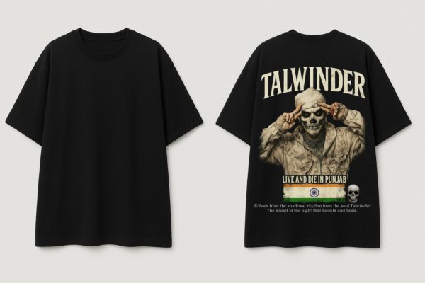 WWIOB_Talwinder_1768043744617_5yiyjydlv3s3g96.jpg Talwinder Skull Graphic Oversized Black T-Shirt for Women | Back Print Streetwear Cotton Tee | Punjabi Hip Hop Style | Giftspeaks