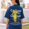 Captain Cool Graphic T-Shirt for Women | M.S. Dhoni Inspired Back Print Oversized T-Shirt | Navy Blue Streetwear Cricket Fan Tee | Premium Cotton by giftspeaks