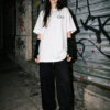 Women Oversized White T-Shirt with CR7 Inspired Graphic Print | Premium Loopknit 240 GSM Cotton | Half Sleeve Round Neck Loose Fit Streetwear Tee for Women | Trendy Back Print Casual Oversized T-Shirt