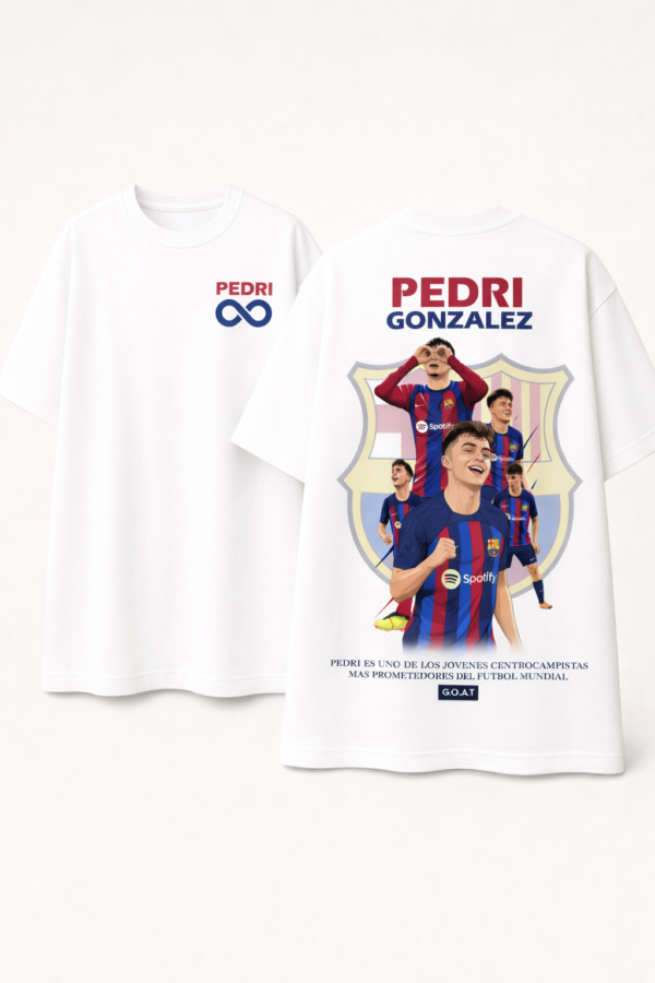 WWIOW_PEDRI_GONZALEZ_1776158451189_wmhhezss4fpcd97.png Womens Oversized White Graphic T-Shirt Football Player Back Print Casual Wear