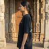 WWROB_Kalki_1770960569775_upmg778ic9phy6q.jpg Womens Oversized Graphic T-Shirt | Kalki Warrior Back Print | Mythology Inspired Design | Loopknit 240 GSM Cotton | Relaxed Streetwear Fit