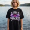Womens Black Oversized T-Shirt with Trust The Process | Graphic Print | Trendy Casual Streetwear Tee