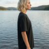 Womens Black Oversized T-Shirt with Trust The Process | Graphic Print | Trendy Casual Streetwear Tee