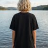 Womens Black Oversized T-Shirt with Trust The Process | Graphic Print | Trendy Casual Streetwear Tee