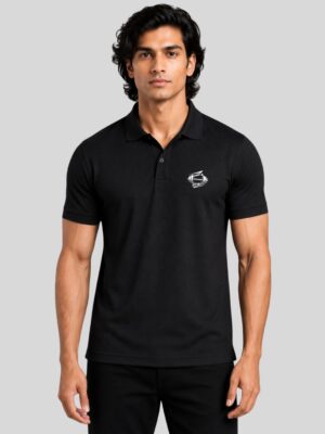 WhatsApp Image 2026-07-06 at 12.39.49 Men's Gym Graphic Polo T-Shirt | Meshknit 180 GSM Sports Polo with Dumbbell Print | Breathable Activewear for Workout, Training & Casual Wear