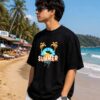 WhatsApp Image 2026-07-14 at 4.41.57 PM Men's Black Oversized T-Shirt with Summer Vibes Graphic Print | Loopknit 240 GSM Cotton | Relaxed Fit Casual Beach Streetwear Tee